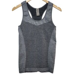 Womens Seamless Racerback Tank Top Gray Mesh Vent Large RN120064